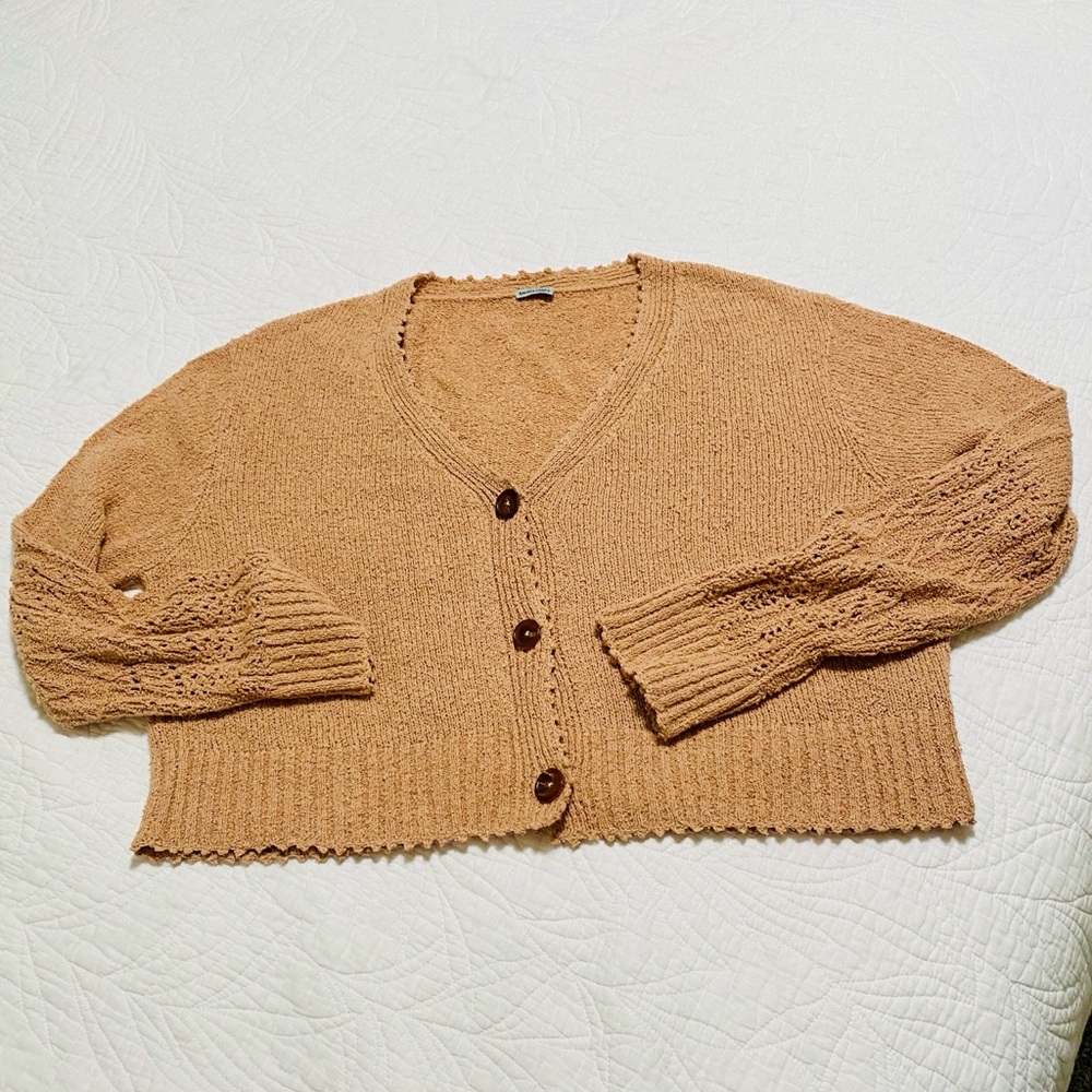 Rachel Comey Olia Cardigan Peruvian Cotton Camel Large - Picture 7 of 13